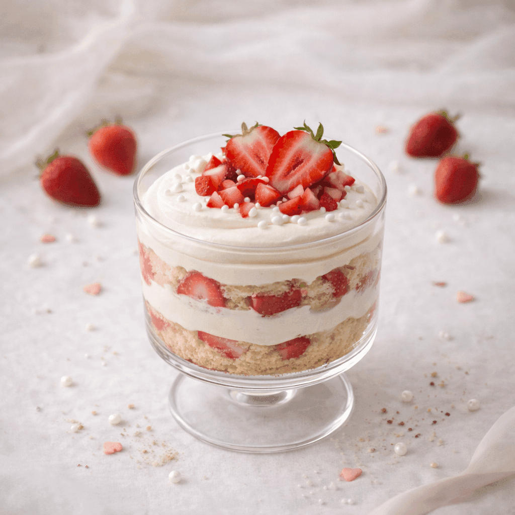 Трайфл клубника-сливки